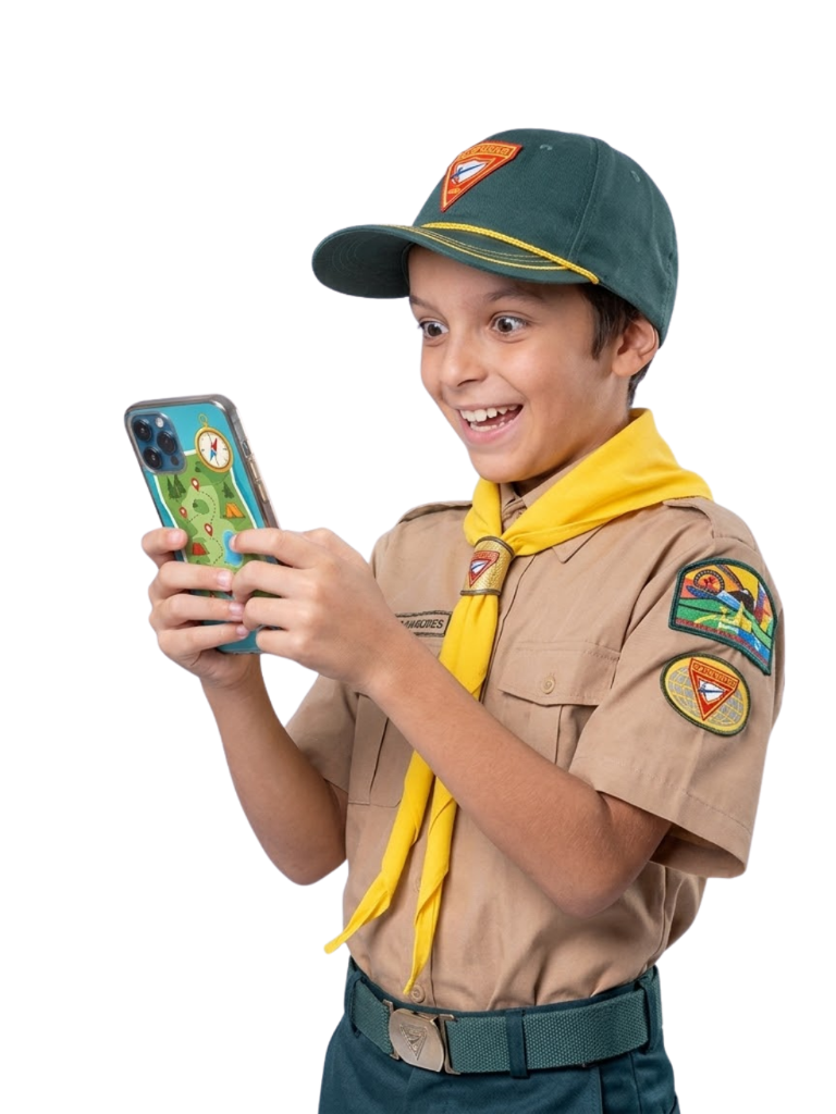 Desbravador acessando a plataforma pelo celular